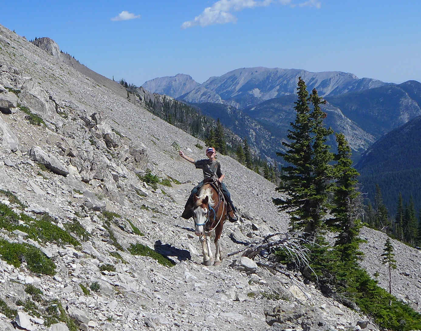 Riding Horses across pass
